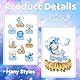 Kotkiddy 9 Stück Bären Baby Shower Honeycomb Centerpieces Bären Tischdecorationen 3D Tischdekor für Kindergeburtstag Geschlechtsaufdeckung Neugeboren Party (Blauer Bär)