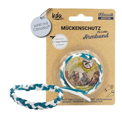 Kda Mückenschutzarmband Klassik Maritim Braun/Weiß