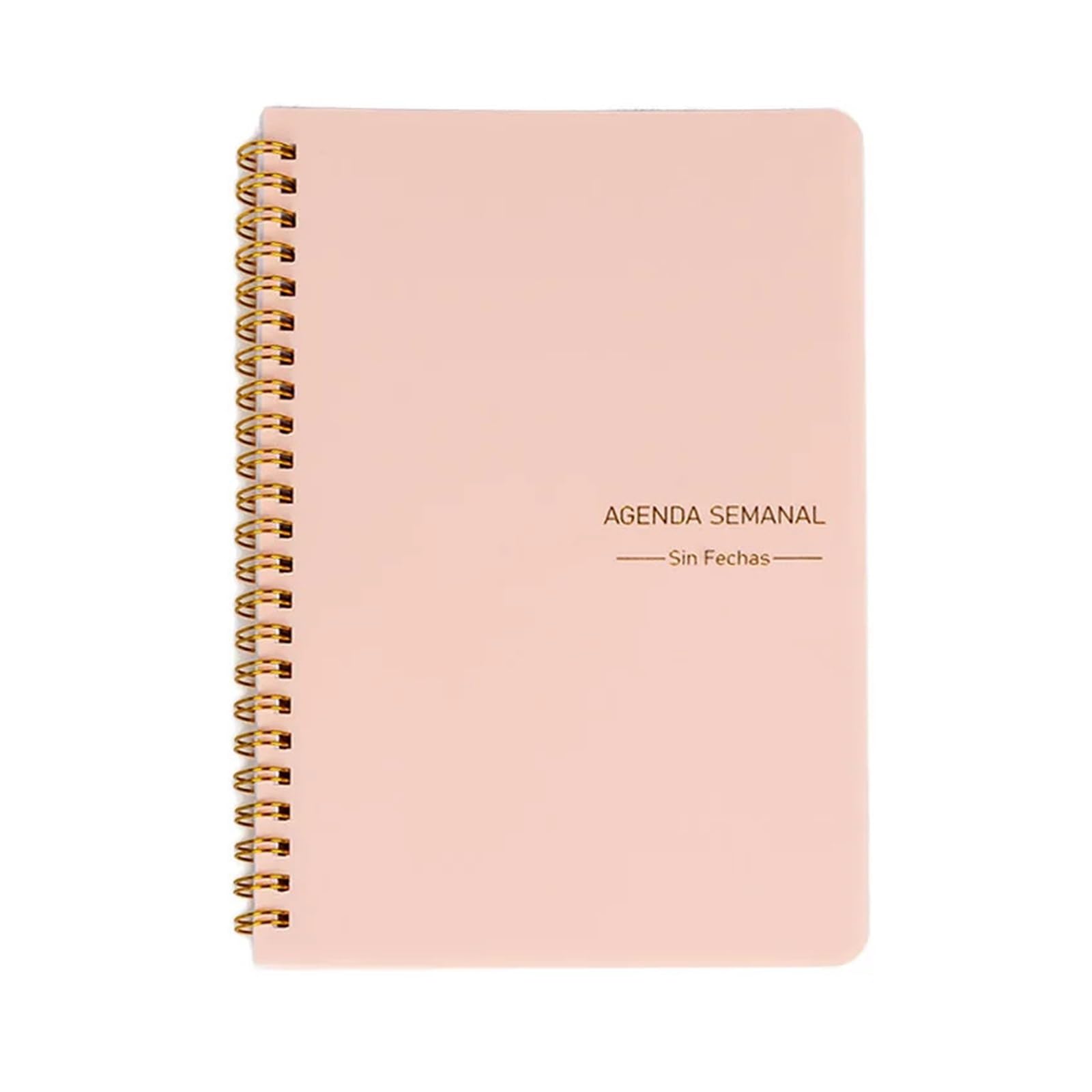 Inspirierendes Notizbuch 2 stücke A5 Agenda Planer Notebook Tagebuch Wöchentlich Planer Ziel Gewohnheit Zeitpläne Journal Notebooks for Schule Schreibwaren Büro(Pink-Spanish)