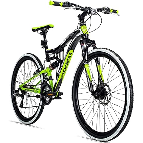 Bergsteiger Kodiak 26 Zoll, 29 Zoll Mountainbike, Scheibenbremse, Shimano 21 Gang-Schaltung, Vollfederung, Fully MTB für Jungen, Mädchen, Damen & Herren Cover