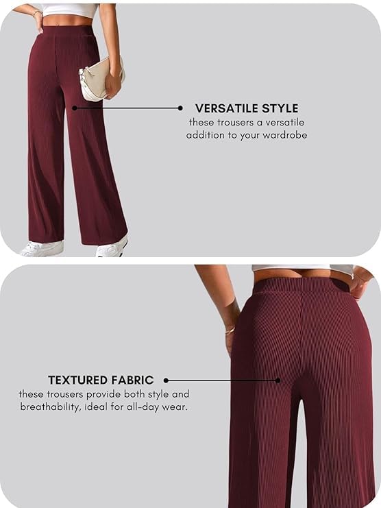 Image of GRECIILOOKS Women's Parachute Cargo Pants - High Waist Flared Korean Trousers| Trendy Casual Wear for Daily & Travel Use (Available in Plus Size)