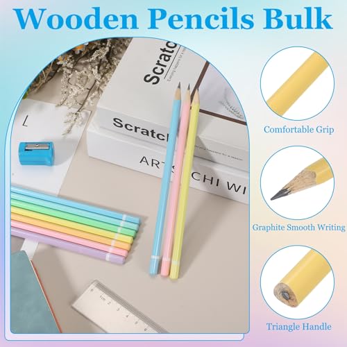 Lápices de Madera Patikil Triángulo, Paquete de 24 HB miniatura 3