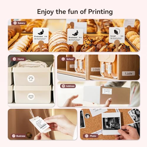 Image of NIIMBOT B21 Label Maker, Inkless Bluetooth Label Printer, 2 Inch Portable Thermal Sticker Machine for Small Business, Marson Jar, Logo, Clothing, Shipping, Candles and Jewelry