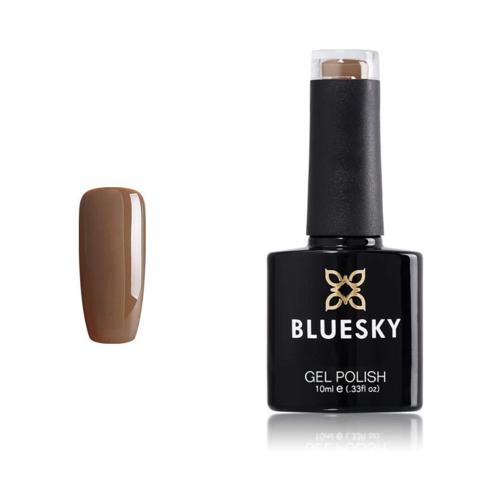 Bluesky Gel Nail Polish, Mud A020, Chocolate Brown, Long Lasting, Chip Resistant, 10 ml (Requires Drying Under UV LED Lamp)