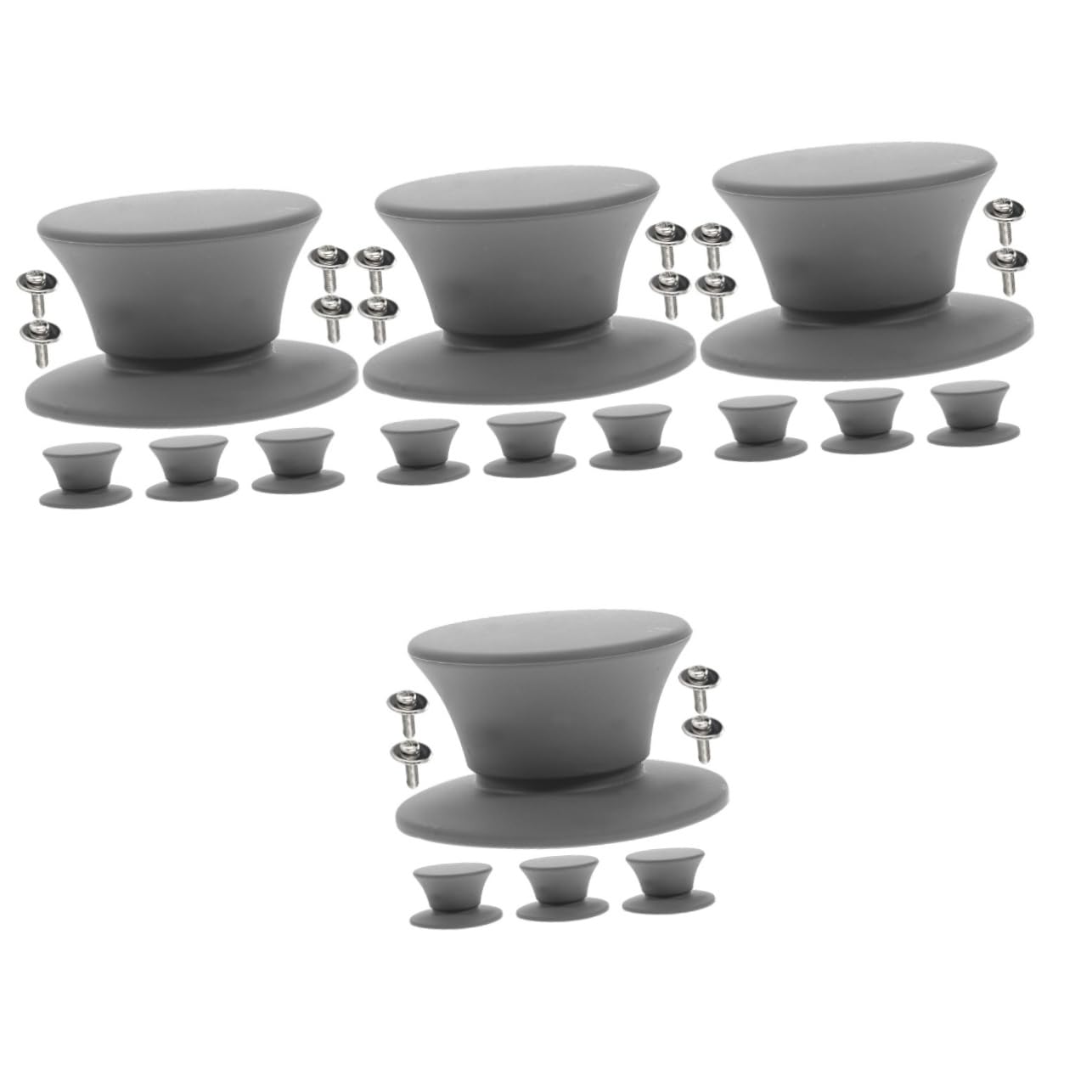 IMIKEYA 4 Set Coperchio Pentola in Silicone Coperchio Della Della Pentola Maniche Di Pentole Da Cucina Copertura Del Manico Della Ferro Da Stiro Grey 4 Pezzi * 4