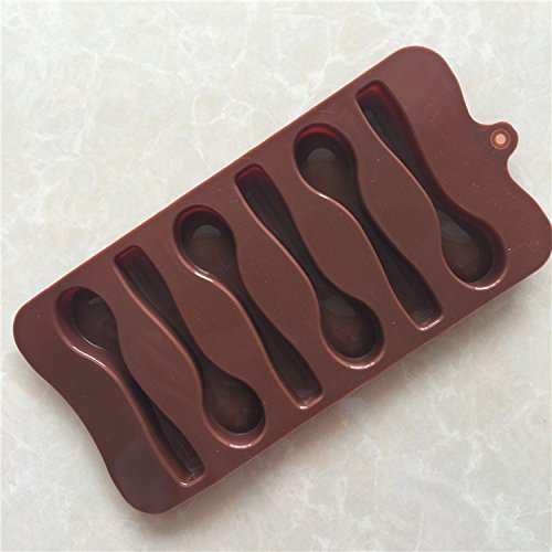Elome Silicone Spoon-Shaped Chocolate Mold Ice Cube Tray For Baking, Soap, Candle, Fondant Birthday Cake Decoration And Jelly #TOP3
