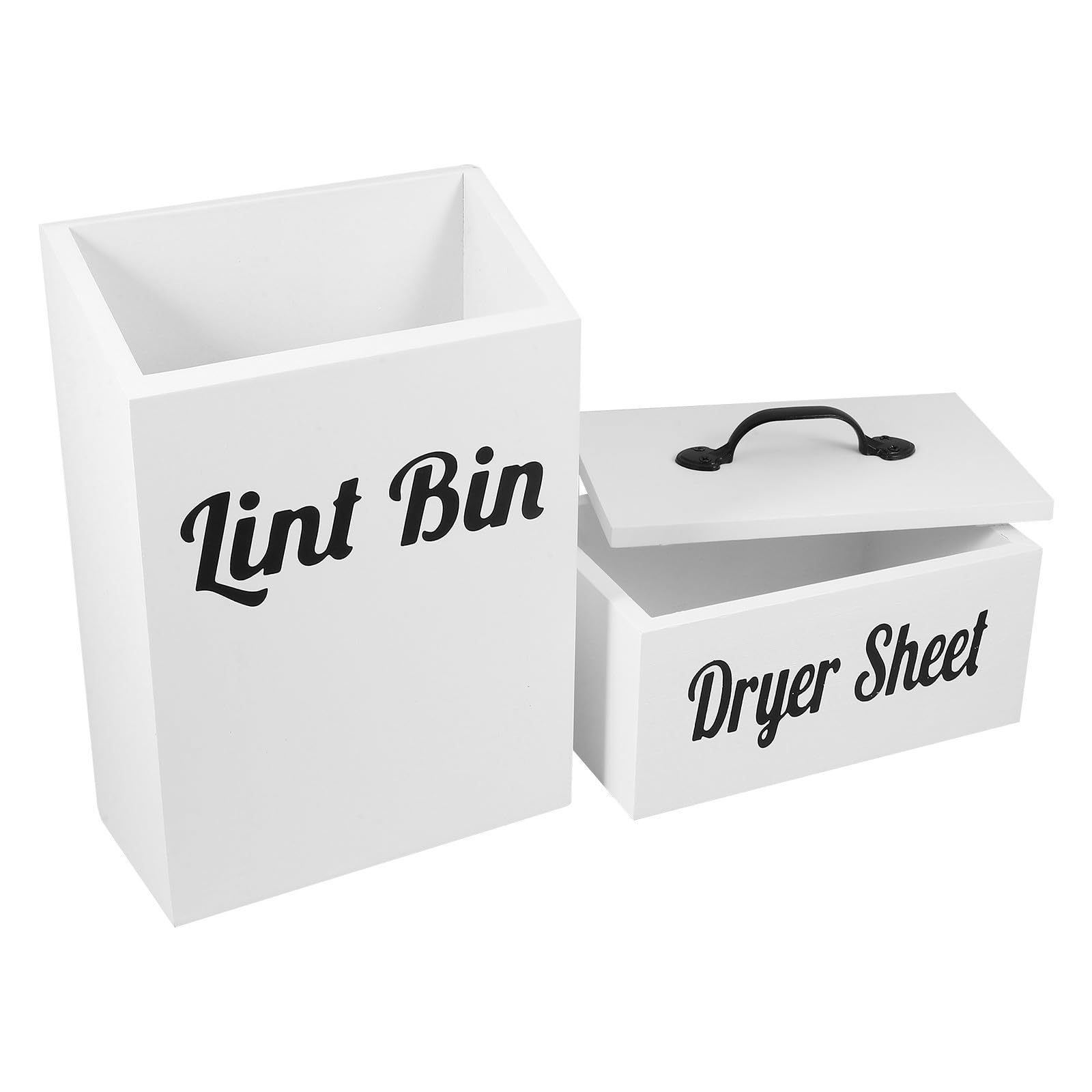 BESTYASH 2 Piezas Caja de Almacenamiento para Secadora de Ropa, Madera