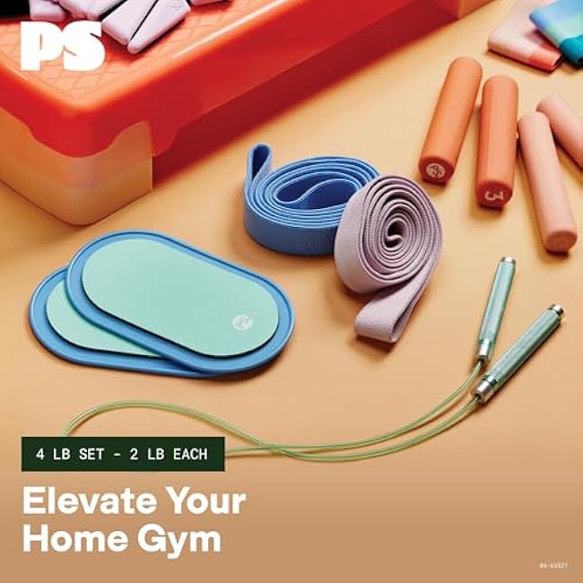 POPSUGAR Soft Wrist and Ankle Weights, 2 x 2 lb (Periwinkle) Wearable Weights, Strengthens, Tones & Sculpts, Adjustable Ankle Weights for Work from Home Fitness, Gym Accessories for Women & Men