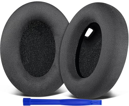 SOULWIT Micro Suede Earpads for Sony WH-1000XM4 Headphones Ear Pads Cushions with Noise Isolation Foam Added Thickness Without Affecting Sensor - Black