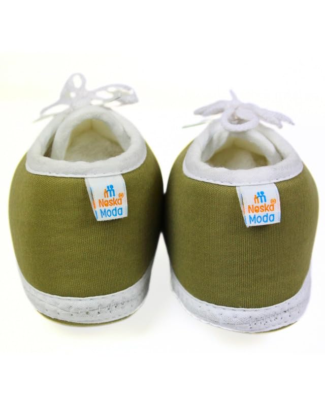 Image of Neska Moda 6 To 12 Months Baby Boys & Baby Girls Cotton Lace Booties