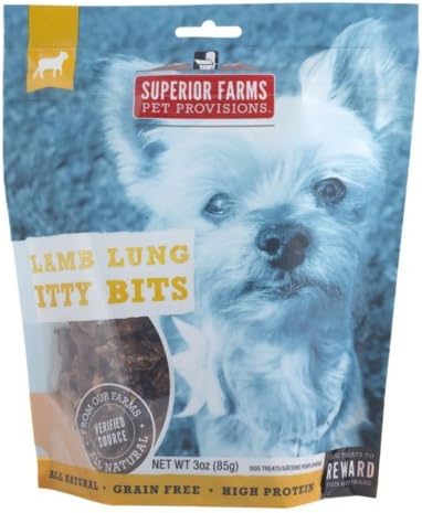 Superior Farms Pet Provisions Treat Lamb Lung Itty Bits, 3 Oz