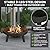 Pure Garden Fire Pit - 27.5-Inch Outdoor Wood Burning Firepit with Handles and Cover - Outdoor Fire Pits for Backyard, Deck, or Patio (Black)