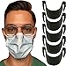 6 pinces de nez anti-buée pour masque noires - Empêche la buée et la vapeur - Résistantes, Inodores, non toxiques et 100% Recyclable - Bande de pont de nez