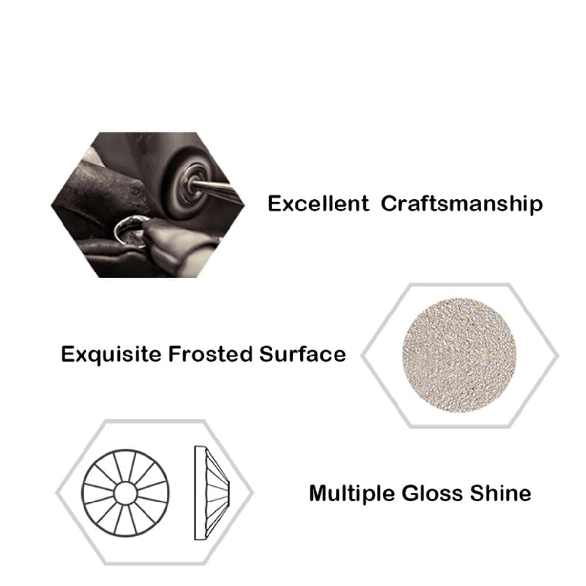 Crystal AB Nail Art Strass Flatback Vetro lucido Pietre per unghie Gemme per unghie 3D Decorazioni per manicure fai da te-Rosa chiara, SS34 288 pezzi