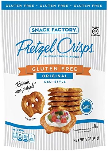 Snack Factory Pretzel Crisps Gluten Free, Original Flavor, 5 Ounce (Pack of 8)