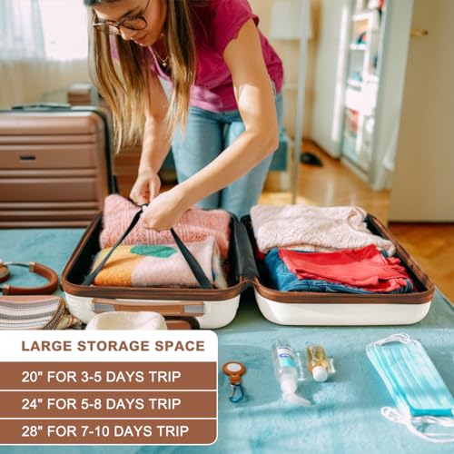 Kono 24 Inch Luggage Suitcase Lightweight with Spinner Wheels TSA Lock Hardside Medium Checked Luggage Durable Rolling Suitcase の商品画像 4