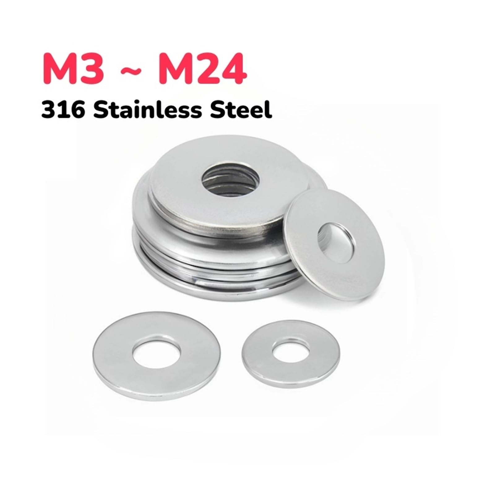 Rondelle plate Rondelles simples en méson à gros joint métallique en acier inoxydable 316(M22x80x6 (1pcs))