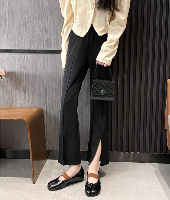 ZQW Tabi Shoes Mary Jane Ballet Flats for Women Hidden Wedge Minimalist Round Toe Dressy Comfy Comfortable Office Work Casual Shoes Daily Wear4