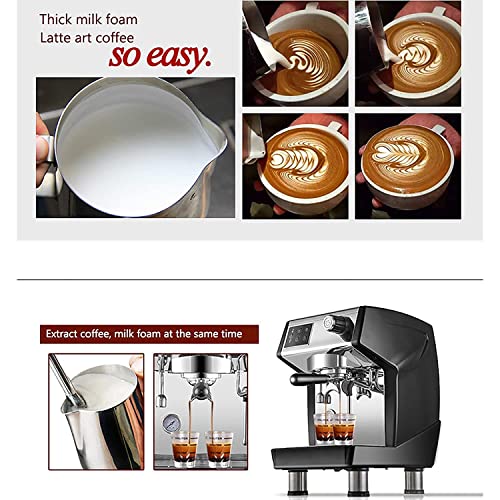 WSJTT Semi-Automatic Macchina da caffè,con Steam Milk Frother e Double Pompa ad Acqua Commerciale e caffè,for Espresso… - immagine 6
