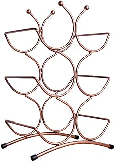 AILI Casa e Cucina Porta Bottiglie da Vino Vetrinetta da Vino Bar per vetrinetta da Esposizione per Vino su portabottiglie per Vino da 6 Bottiglie, Completamente montata Porta Bottiglie da Vino