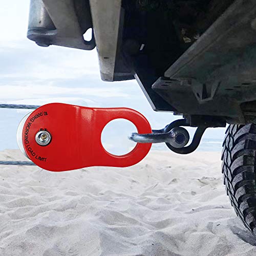 Ayleid 10T Winch Snatch Block Pulley, 22,000 Lb Capacity,Offroad Recovery Accessory For Winch,Truck,Atv&Utv,Black #TOP5