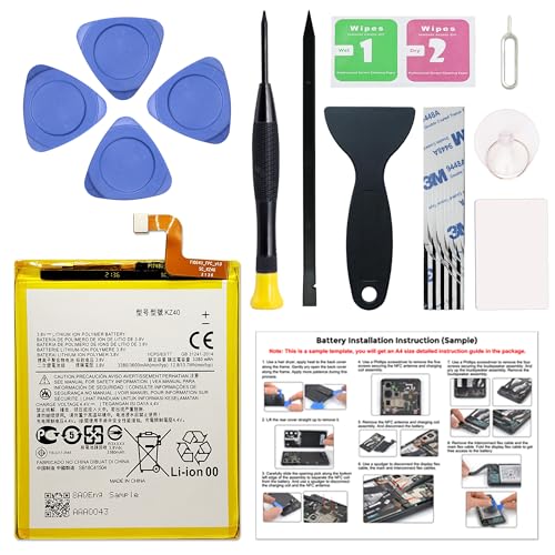 MAXSHARKS New KZ40 Battery Replacement for Moto Z4, with Instruction Manual & Repair Toolkit