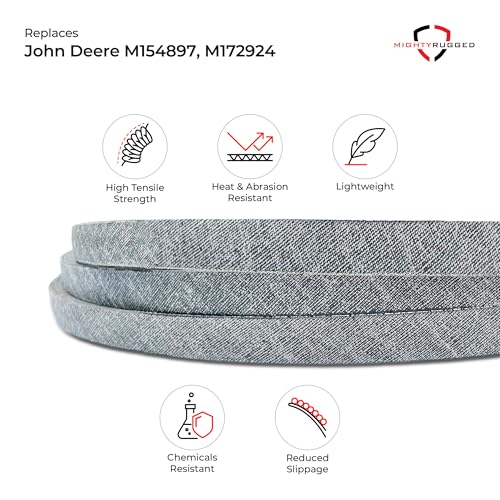 Image of M154897 Drive Belt Replacement for John Deere, Length 65.42 inch, Heavy-Duty Aramid Cord Belt Replaces M154897, M172924 for John Deere X300 X304 X310 X320 X324 X340 X360 X500 X520 X530 X534 X540 X590
