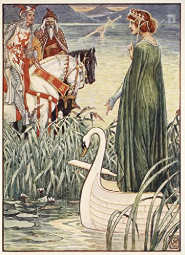 Toile Le roi Arthur Excalibur de Walter Crane : Créez une Ambiance Mythique dans votre Salon