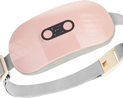 BELTLY Almohadilla térmica inalámbrica con 4 niveles de calor y 4 modos de masaje, dispositivo de cinturón de cintura de calentamiento rápido