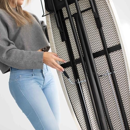 Tabla de Planchar StarBigVIP Premium Profesional Grande (130x47 cm) – Plegable y Robusta, Altura Ajustable con Ruedas, Superficie XXL Ancha, Estable, para Centros de Planchado – Fabricada en Europa - imagen 6
