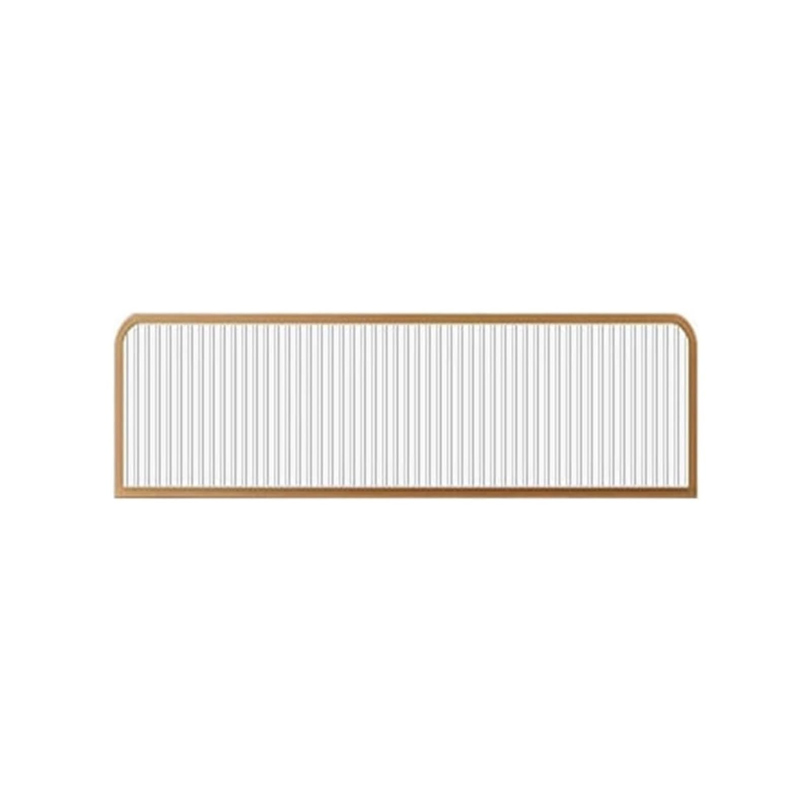 Decorative Glass Dining Table Divider Panel For Restaurant Office Bar Hotel Translucent Striped Design Privacy Screen Separator Gold Finish 13.78X39.37In,Silver-19.69X47.24In/50X120Cm