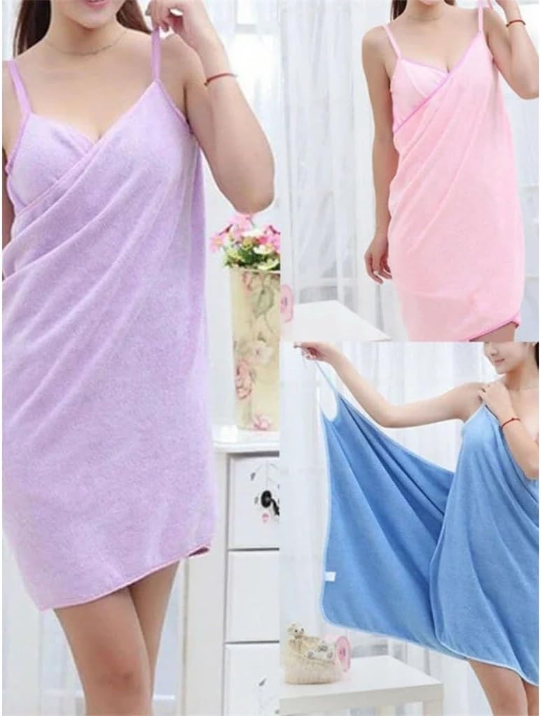 JSEIAJB Wearable Towel Ladies Shower Spa Adult Soft Beach Bath Towel Women's Bathrobe Microfiber Bath and Sauna Towels