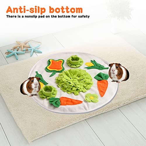 Hileyu Meerschweinchen Futtersuche Futtermatte Schnüffelmatte Kaninchen Spielzeug Langeweile Brecher Polarfleece Schnüffel Unterlage Futtermatte für Kaninchen Hasen Meerschweinchen Welpen Frettchen