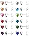 FUNRUN 12 Pairs Stainless Steel Stud Earrings for Women Men Piercing Earrings CZ Studs 6mm