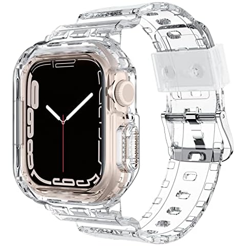 Tensea Compatible for Apple Watch Band 38mm 40mm 41mm 42mm 44mm 45mm 46mm 49mm for Women Men, Cute Soft Strap with Bumper Case, Wristband Accessories for iWatch Ultra Series 10 9 8 7 SE 6 5 4 3 2 1 Cover