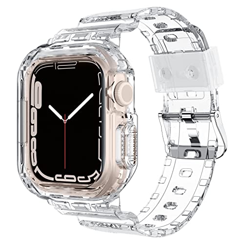 Tensea Compatible for Apple Watch Band 38mm 40mm 41mm 42mm 44mm 45mm 46mm 49mm for Women Men Cute Soft Strap with Bumper Case Wristband Accessories for iWatch Ultra Series 11 10 9 8 7 SE 6 5 4 3 2 1