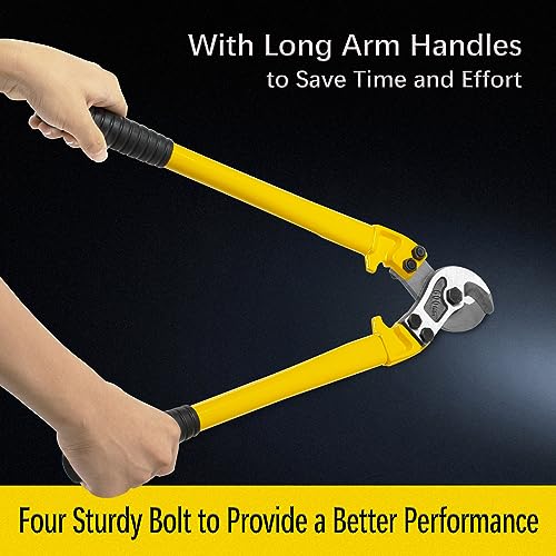 Auprex AX-1030A 24 Inch Heavy Duty Cable Cutter, Carbon Steel Wire Rope Cutter thumb #3