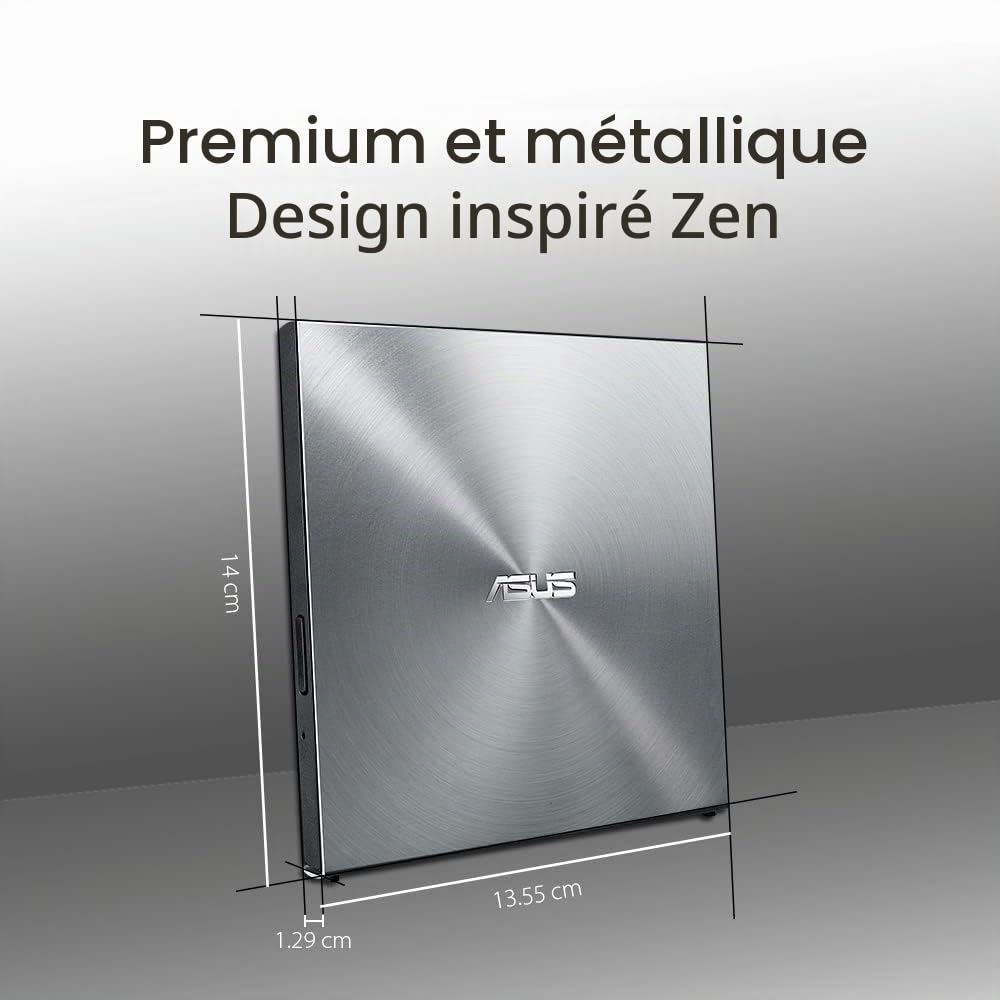 ASUS SDRW-08U5S-U Graveur DVD Externe Argenté