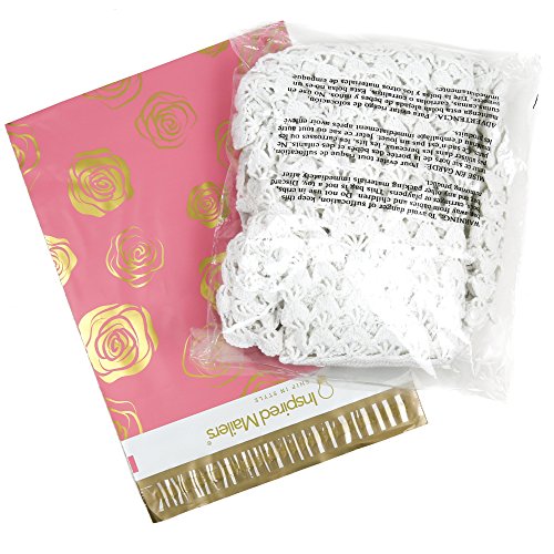 Inspired Mailers - Poly Mailers 10X13-100 Pack - Gold Roses Deluxe - Shipping Bags For Clothing - Mailing Envelopes 10X13 - Shipping Envelopes - Packaging Bags #TOP3