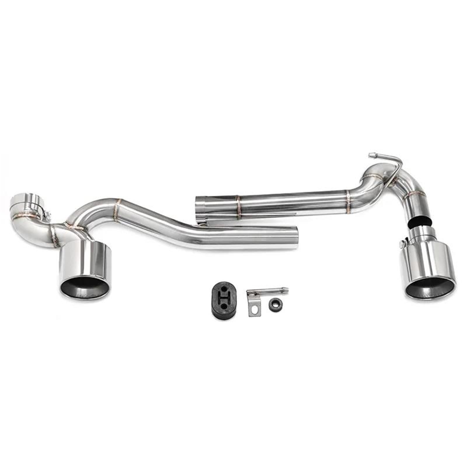 Dla BMW E90 E92 320i 318i Rura Wydechowa Ze Stali Nierdzewnej Końcówka Tłumika Końcówka Rury Wydechowej Akcesoria Samochodowe Akcesoria Podwójna(Silver)