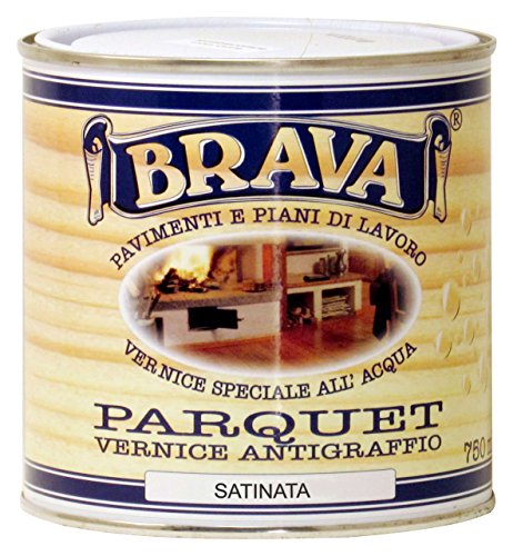 Brava PA7S Parquet Vernice all'Acqua Satinato, Incolore, 750 ml