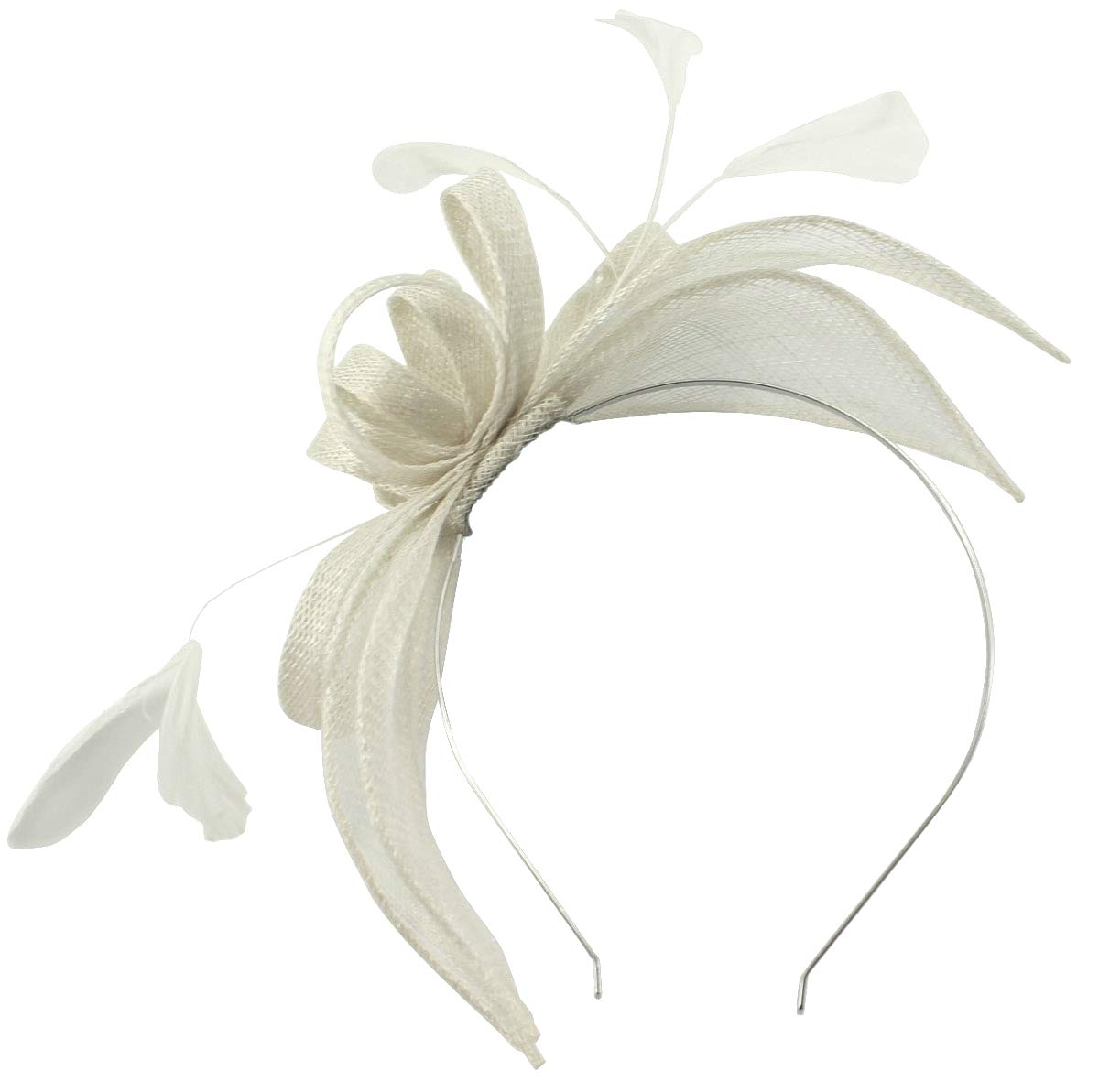 Failsworth Millinery Aliceband Sinamay Fascinator in White, size: One Size