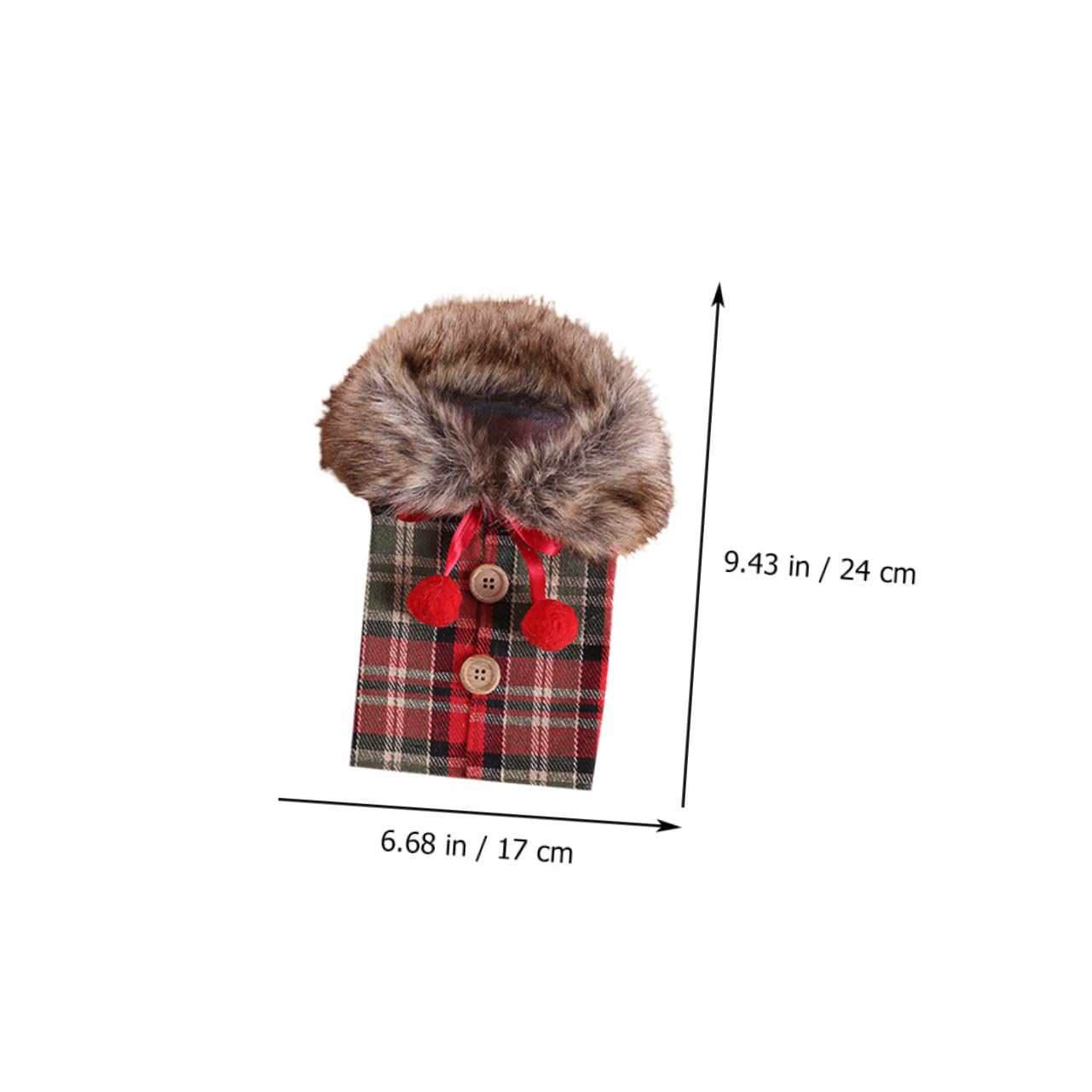 DOITOOL 2pièces Housse pour Bouteille de Vin Décoration de Fête de Noël de Housses Cadeau de Fête de Noël