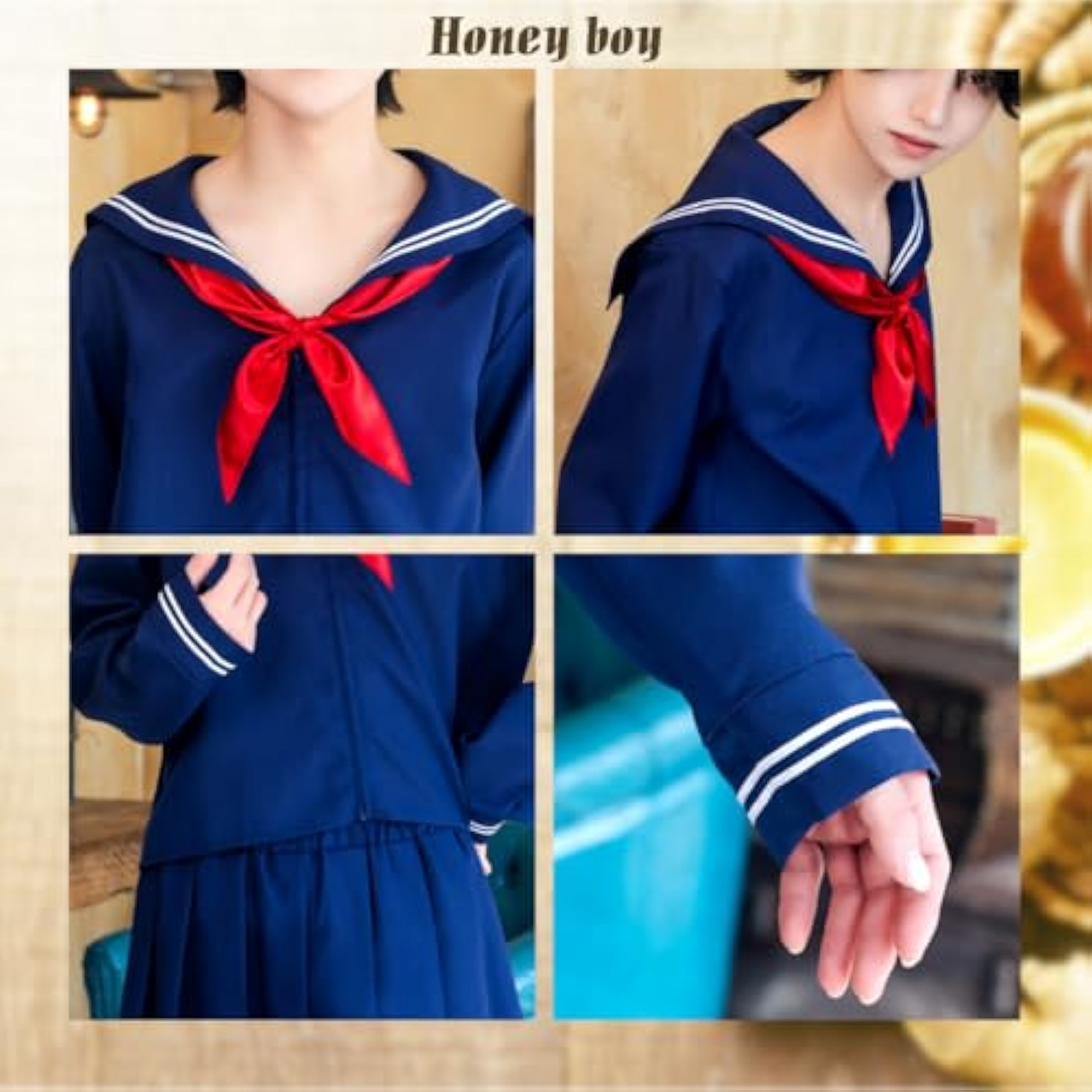 クリアストーン(Clearstone) ハニーボーイ コスプレ ハロウィン ネイビーセーラー メンズ ネイビー 詳細画像5