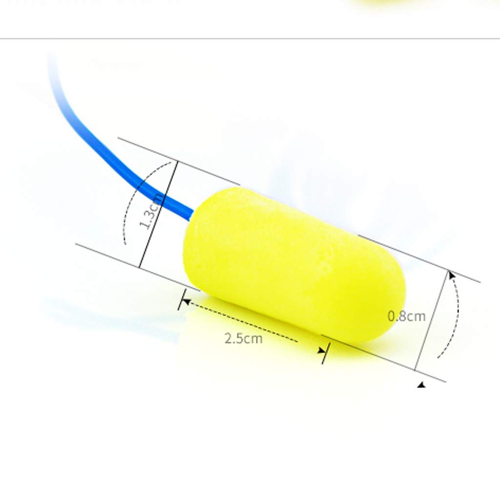Protection auditive Earplug Anti-bruit filaire Earplugs Soundproof apprentissage sommeil Industrie professionnel Silence de protection Bouchons d'oreilles Réduction du bruit (Color : 50 pairs, Size