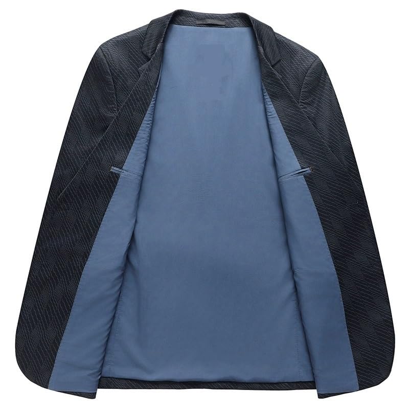Men's Nylon Stretch Slim Fit Lightweight Casual Sport Coat Spring Two Button Lapel Suit Jacket3