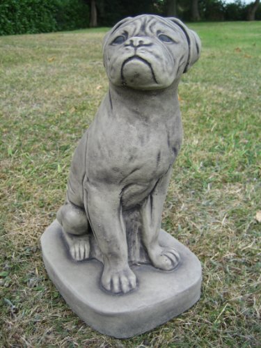 Image of neilsstonecraft Boxer dog stone garden ornament