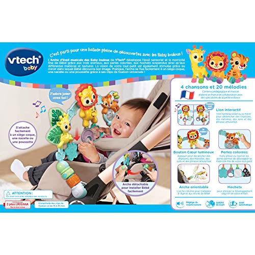 VTech Arche d'Éveil Musicale des Baby Loulous Arche de Poussette 3/ Aches 4 Objets 3 animeaux Piles Version FR - vue 4