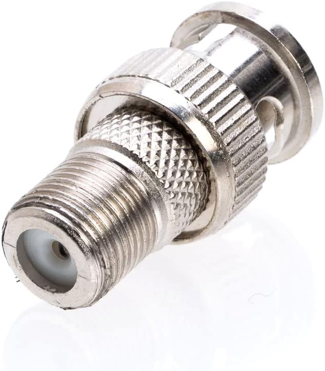 Cctv4Less BNC Male Plug to F Female Jack Adapter Coax Connector (10/20/30/50/100 Pack) (100)