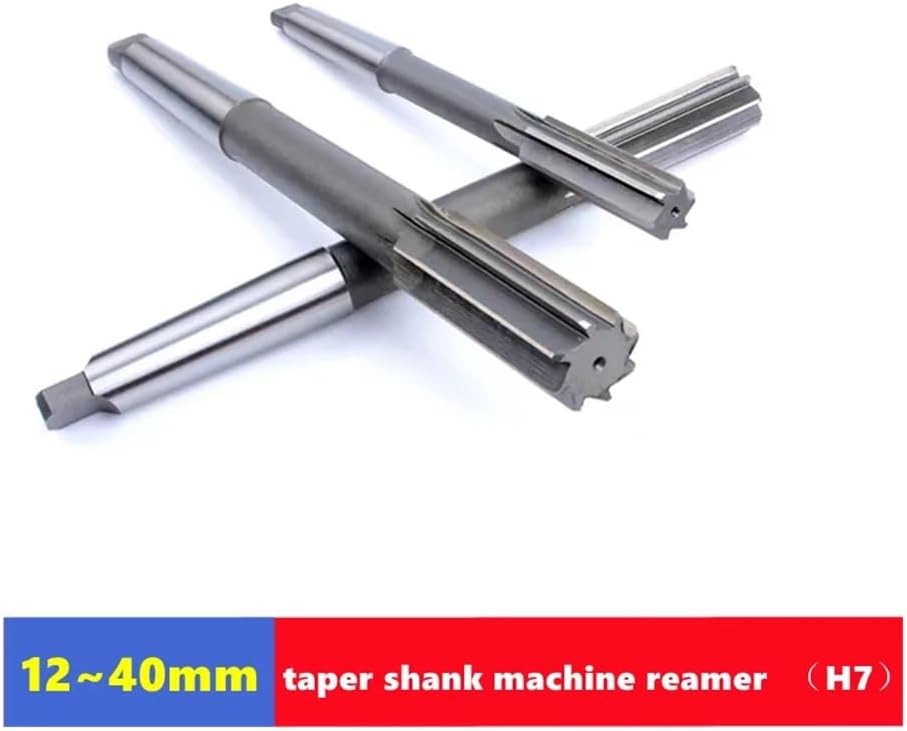 H7 W6542 HSS Taper Shank Machine Reamer 12-40mm, Morse Taper Shank for Machine Tool Chuck Hole Expansion and Precision Cutting(35mm H7)